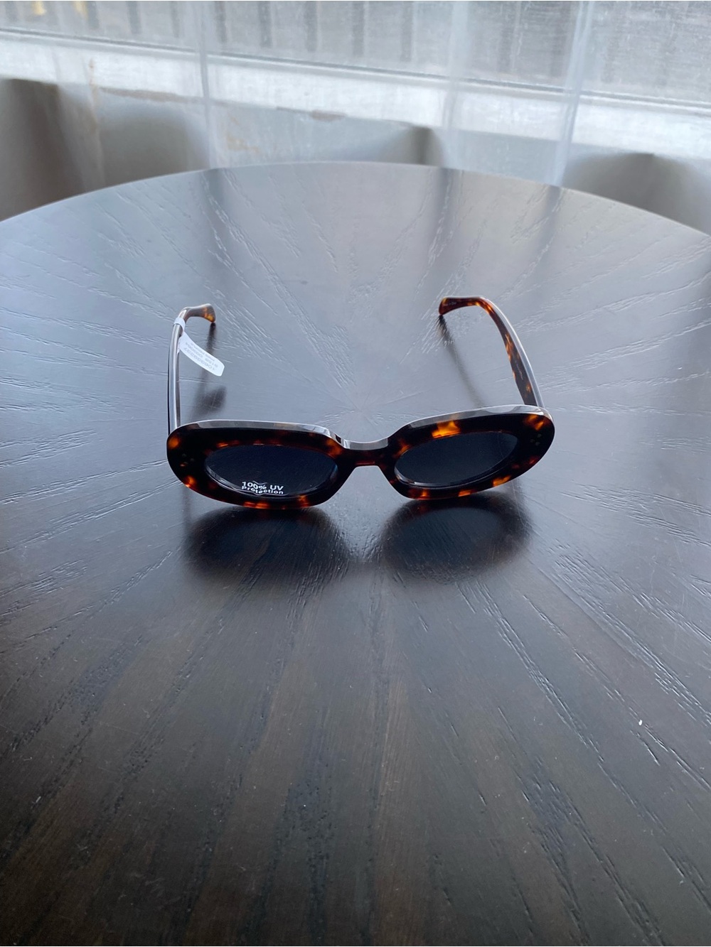 Free People NWT Tortoiseshell Oval Sunglasses 100% UV Protection - Picture 4 of 8